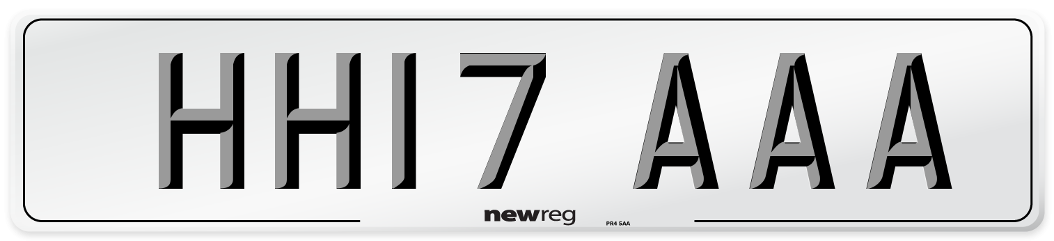 HH17 AAA Number Plate from New Reg